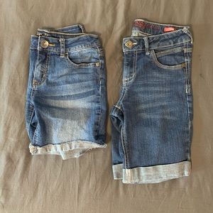 Girls size 12 jean shorts (x2)